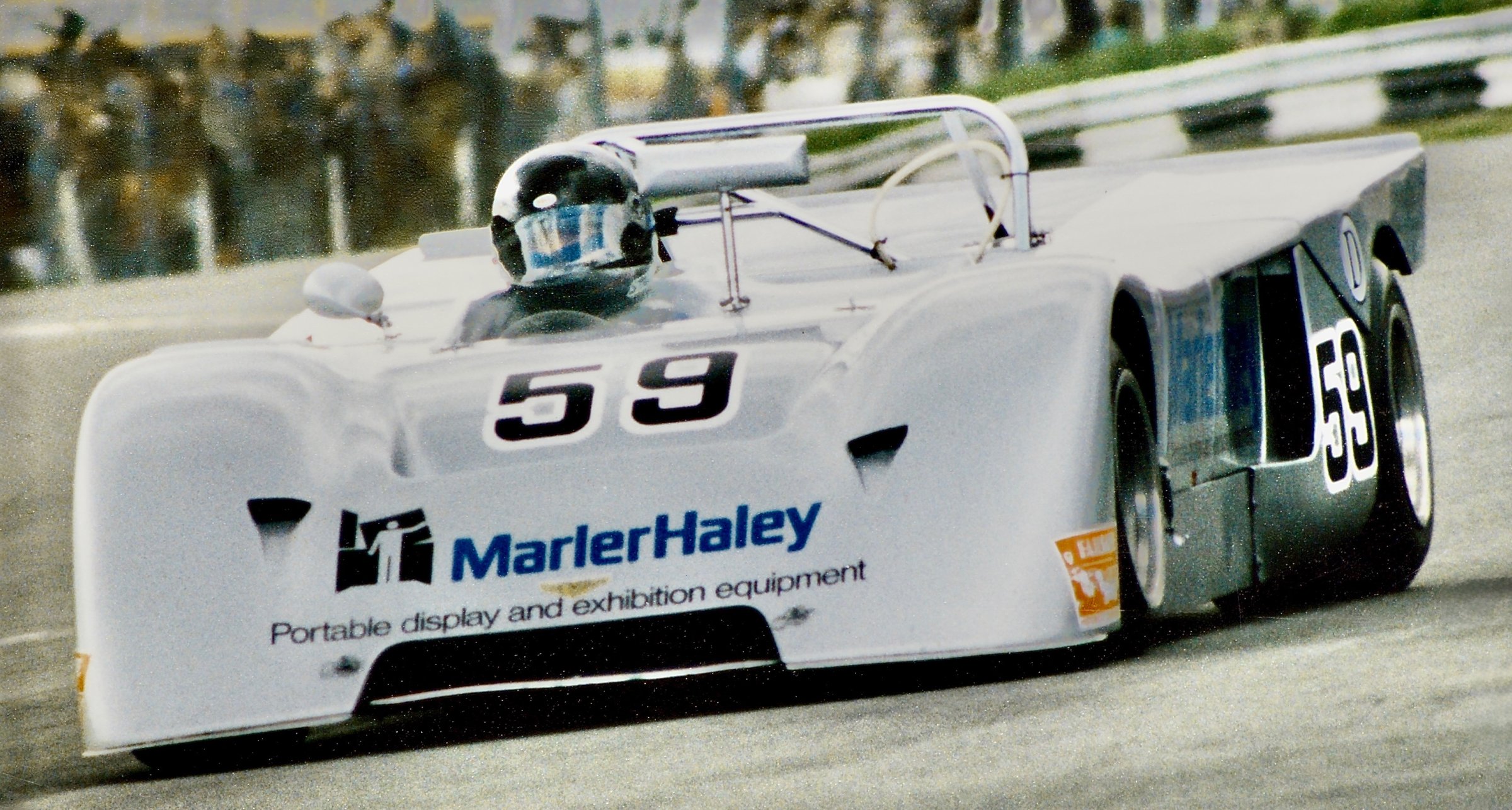 Sid Marler's Chevron B19, #59, Marler Haley livery, Brands Hatch