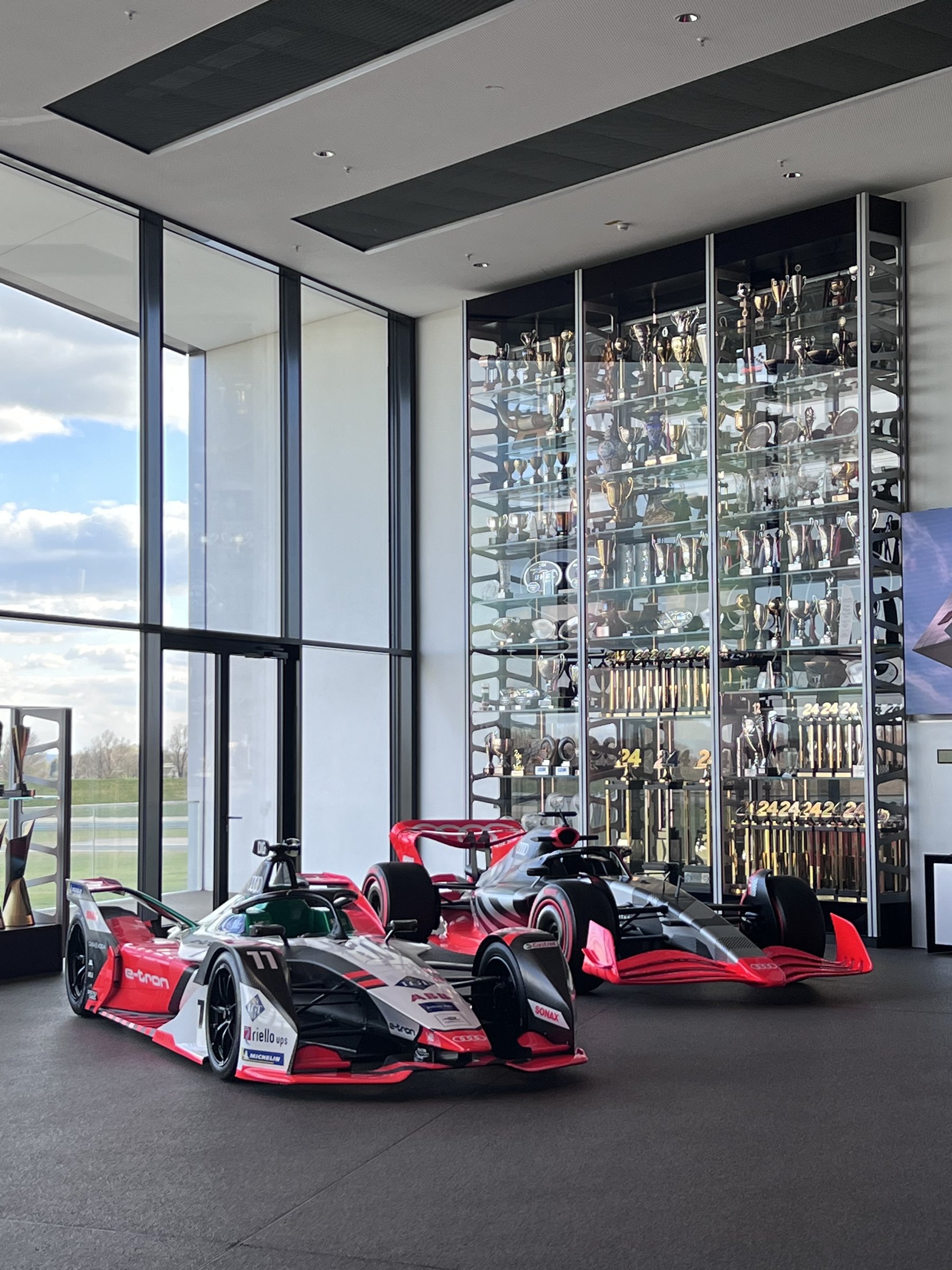 Audi e-tron FE07 and the Le Mans trophy cabinet, Audi Sport