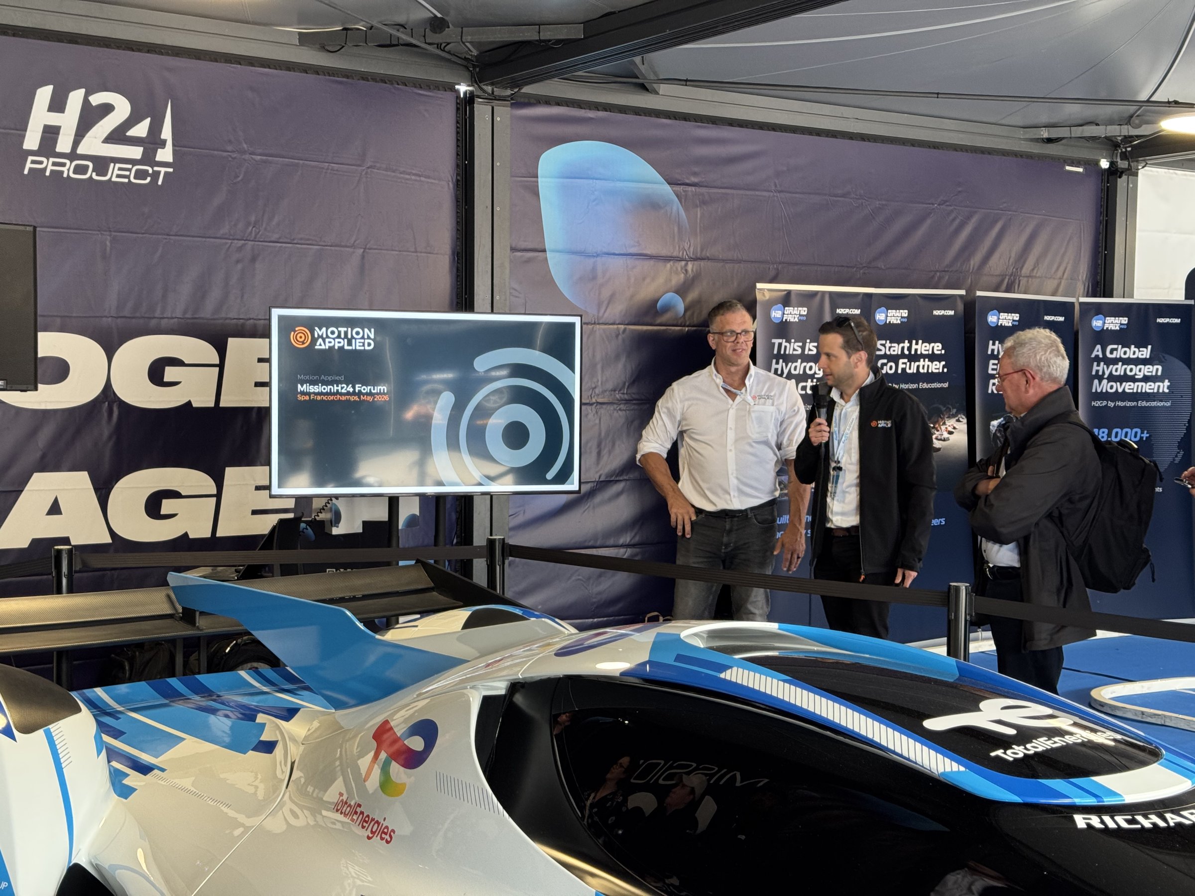 Motion Applied at the H24 Project stand, MissionH24 Forum, Spa Francorchamps, May 2026